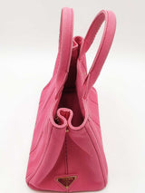 Prada Canapa Pink Canvas Tote Bag Eb0726oxzdu