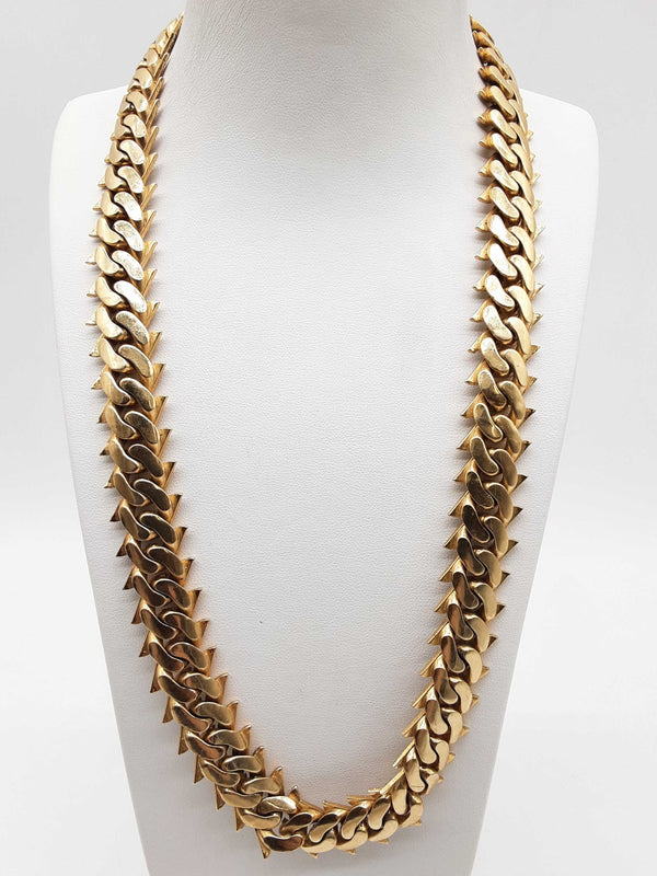 10k Yellow Gold Diamond Cuban Link Chain 20 In 210.5g 19.5cttw Lh0924lxzxzde