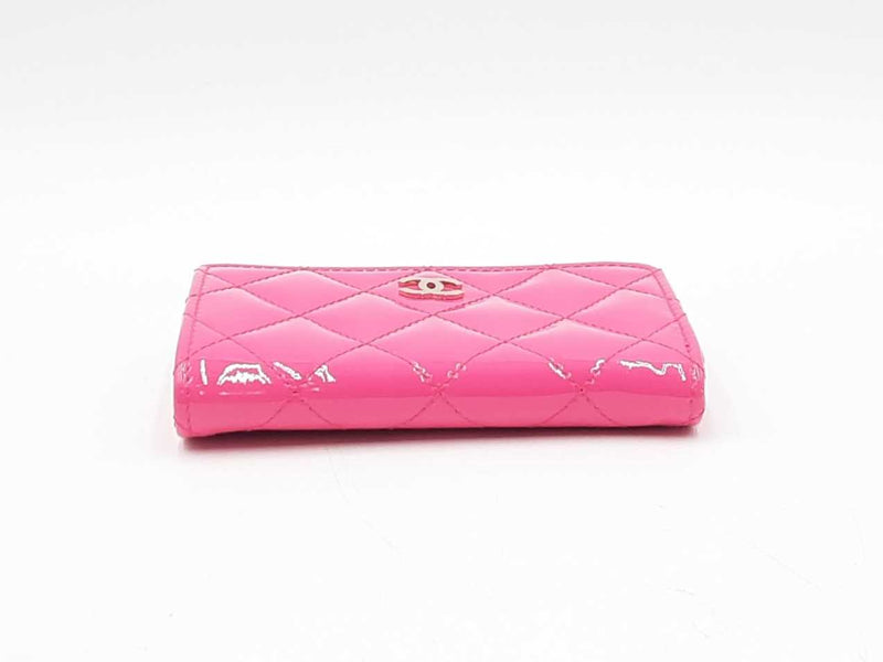 Chanel Matelassé Hot Pink Patent Leather Coin Case Fw0225oxzdu