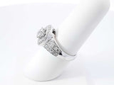 1.93 Cttw Diamond & 14k White Gold Double Halo Ring 6.9 Grams Size 7 Fw0626ezxdu
