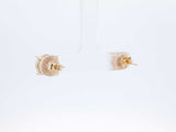 0.70 Cttw Diamond & 14k Yellow Gold Halo Stud Earrings 3.5 Grams Fw0826orzdu