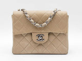 Chanel Mini Classic Flap Bag In Taupe Diamond-quilted Lambskin Fw0226lzxzdu