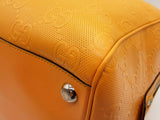 Gucci 625768 Gg Yellow Perforated Leather Weekender Duffle Bag Do1225przde