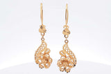 22k Yellow Gold Filigree Earrings 6 Grams Eb1125rxzsa
