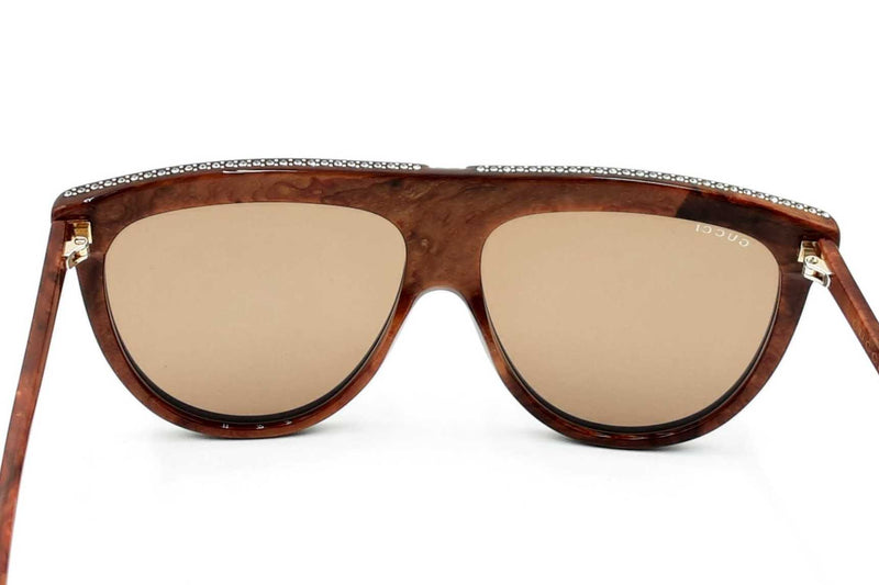 Gucci Aviator Cyrstal Brow Sunglasses Eb0824lrxdu