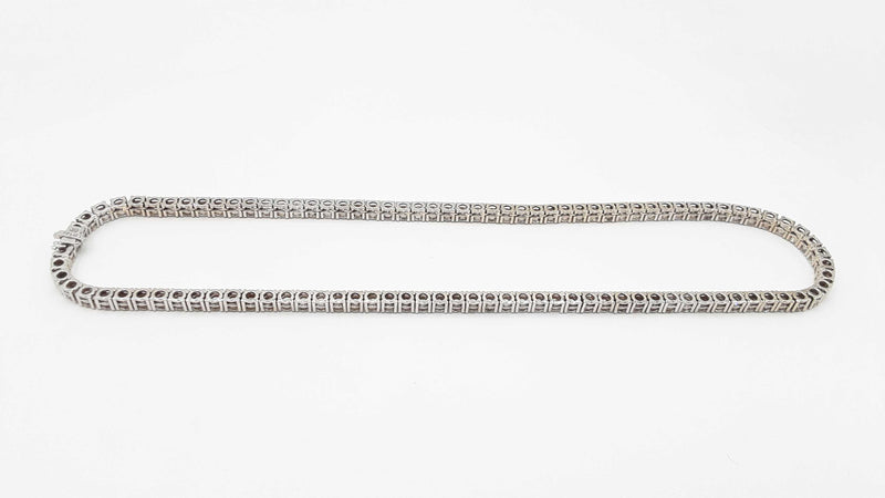 25.75 Cttw Diamond & 14k White Gold Tennis Necklace 4.3g  19 Inch Fw1124lxzxzdu