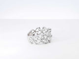0.13 Cttw Diamond & 18k White Gold Openwork Butterfly Motif Ring 3.8 Grams Size 7 Fw00726ocrdu