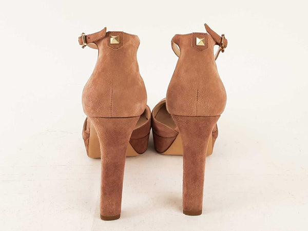 Valentino Beige Suede Ankle Strap Heels Size 40 Hslxzsa