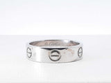 Cartier Classic Love Ring In 18k White Gold 7 Grams Size 60 (Us 9) Fw0326czxdu