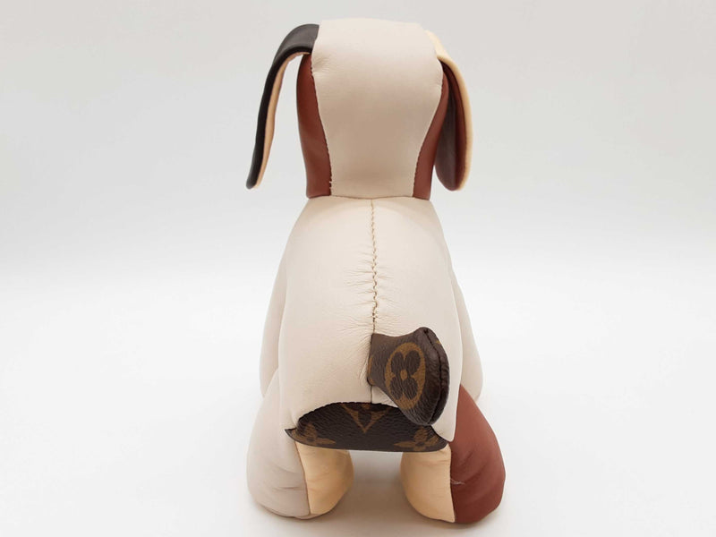 Louis Vuitton Doudou Oscar Dog White Brown Leather Plush Toy Do1025wxzde