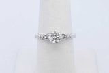0.81cttw Diamond Ring In 14k White Gold 2.8 Grams Size 7 Eb1025exzde