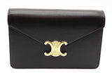 Celine Black Leather Margo Chain Wallet Eb1026ixzde