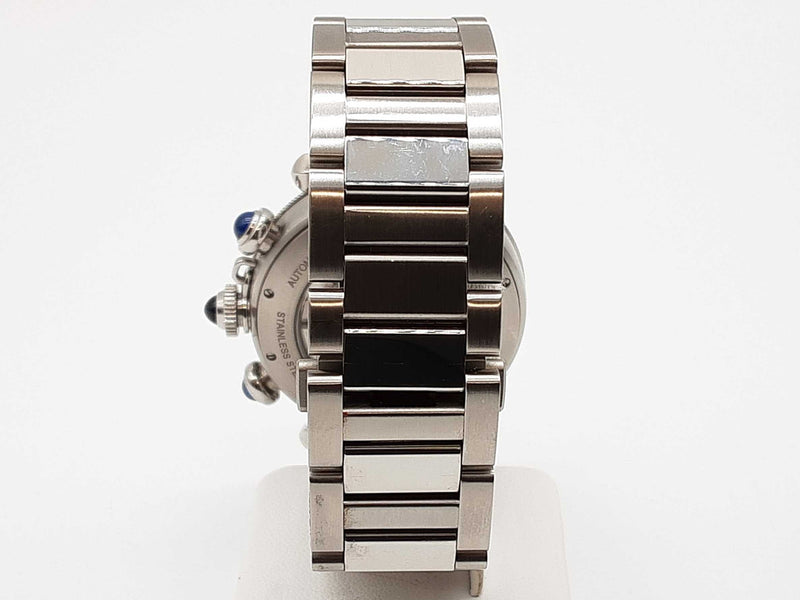 Cartier 41 Pasha De Cartier Chronograph Blue Dial Steel Watch Do0825pxzxde