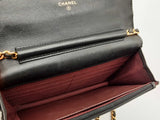 Chanel Classic Wallet On Chain Black Lambskin Shoulder Bag Fw1224lrxzdu