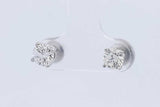 0.95cttw Diamond Stud Screwback Earrings In 14k White Gold 1.5 Grams Eb0326erxdu