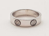0.12 Cttw Natural Diamonds 18k White Gold 4.1g Band Ring Size 5.25 Do0426wxzde