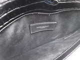 Yves Saint Laurent Uptown Pouch Black Croc Embossed Leather Clutch Do0726orxde