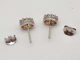 Citrine 0.925 Sterling Silver 4.5g Necklace Stud Earrings Ensemble Do0925lide