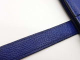 Hermes Bearn Gusset Bleu Electrique Blue Epsom Wallet Do0926czxde