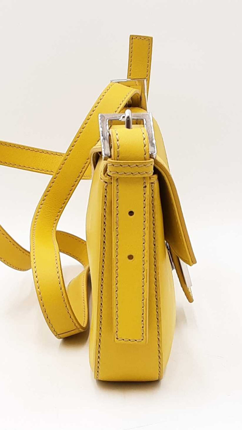 Fendi Baguette Yellow Leather Crossbody Sd0425wizdu