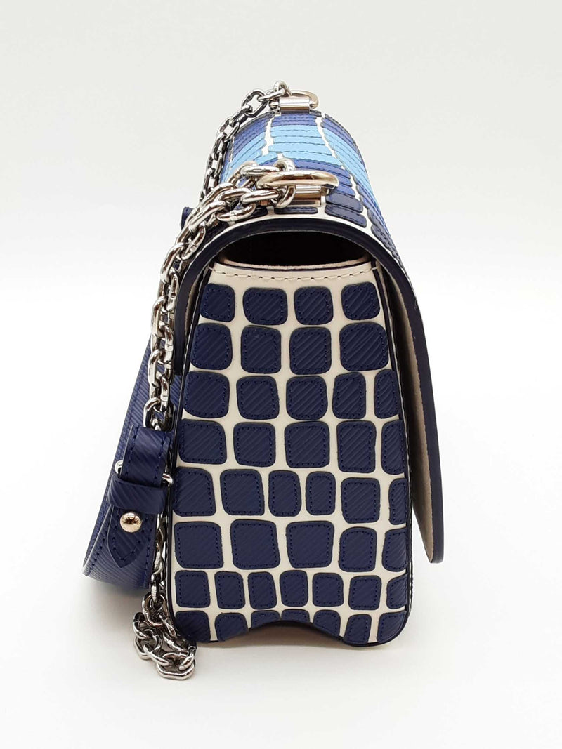 Louis Vuitton Twist Mm Savane Print Blue Epi Leather Crossbody Bag Sd0925lrzxde