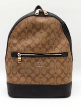 Coach Kenley Backpack In Signature Coated Canvas & Black Saffiano Leather Fw00925lzxdu