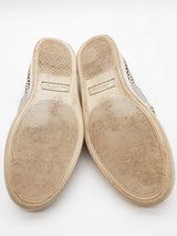 Lanvin Woven Leather & Canvas Slip On Sneakers Size 9 Eb1225lxzde