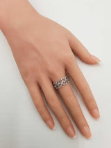 0.13 Cttw Diamond & 18k White Gold Openwork Butterfly Motif Ring 3.8 Grams Size 7 Fw00726ocrdu