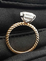 3.02 Cttw Lab-grown Diamond & 18k Yellow Gold Ring 4.1 Gram Size 5.5 Fw1225rzxdu