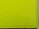 Christian Louboutin Kios Wallet In Neon Yellow Spiked Leather Fw0726oordu