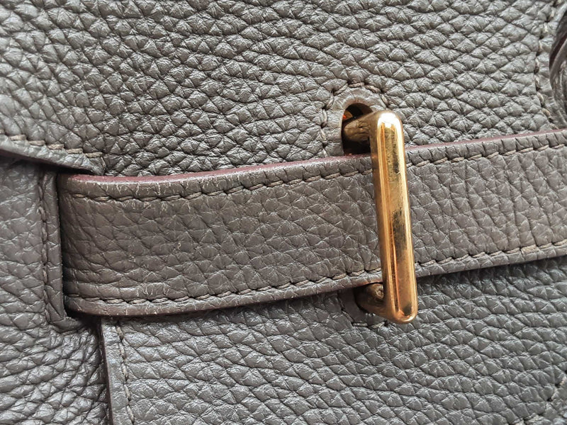 Hermes Birkin Hac 40 Gris Etain Gray Togo Gold Hardware Duffle Bag Do0925llxzxde