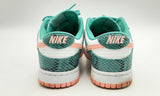 Nike Dunks Low Washed Teal Snakeskin Sneakers Size 8.5 Fw0923rxsa