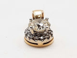 0.80 Ctw Diamonds 14k Two-tone Gold 1.8g Pendant Do0225rxzde