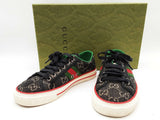 Gucci 606110 Tennis 1977 Black Gg Jacquard Denim Shoes Size Eu 35.5 Do0825lxzde