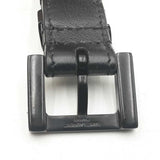 Yves Saint Laurent Cassandre Black Leather Belt Sd0225ozxdu
