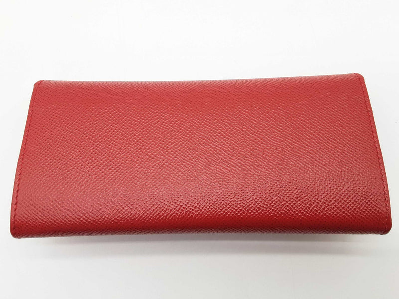 Salvatore Ferragamo Gancini Red Leather Continental Wallet Do0925lrxde