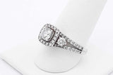 1.37cttw Diamond Ring In 14k White Gold 6.2 Grams Size 9 Eb0825lolrsa
