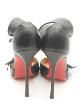 Christian Louboutin Fetish Bow Push Lock Ankle Straps Pumps Size 38 Eb0726loxsa