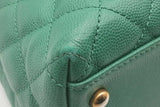 Chanel Green Quilted Caviar Cocotop Handle Flap Bag Eb0626oixzsa