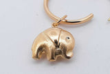 18k Yellow Gold Elephant Dangle Hoop Earrings 1.6 Grams Eb0526lorsa