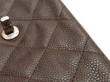 Chanel Quilted Caviar Chocolate Brown Leather Flap Shoulder Bag Eb1225rxrxde