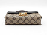 Gucci Padlock Bag In Gg Supreme Coated Canvas & Black Leather Fw0626orzdu