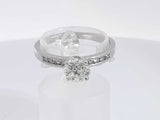 1.14 Cttw Diamond 10k White Gold Ring 2.8 Grams Size 9.5 Aa0525lsxzsa