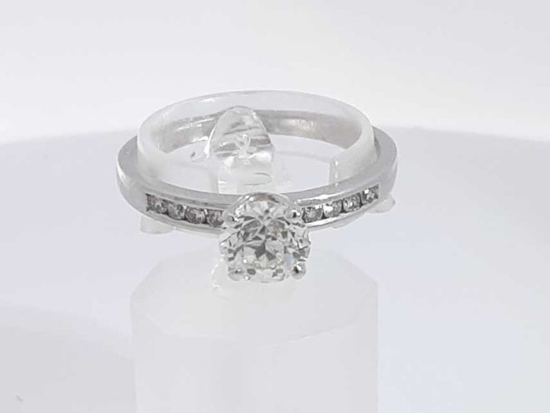 1.14 Cttw Diamond 10k White Gold Ring 2.8 Grams Size 9.5 Aa0525lsxzsa