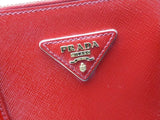 Prada Red Patent Saffiano Leather Galleria Tote Bag Eb0926pxzsa