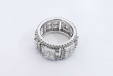 Approx. 5.8ctw Diamond Eternity Band In 18k White Gold 10.3g Size 6 Eb0225wrxzsa