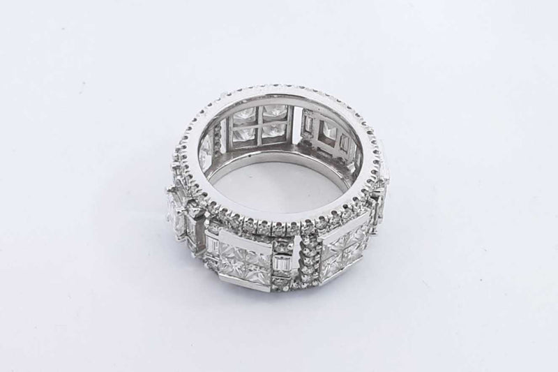 Approx. 5.8ctw Diamond Eternity Band In 18k White Gold 10.3g Size 6 Eb0225wrxzsa