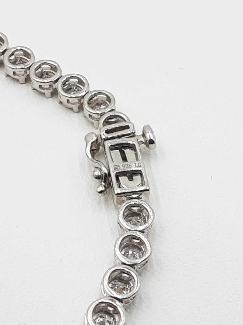 3.09 Cttw Lab-grown Diamond Sterling Tennis Necklace 6.2 Gram 17 In Fw0725irxdu