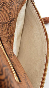 Mcm Himmell Triangle Pouch In Cognac Lauretos Coated Canvas Fw0725crdu