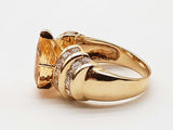 Pear Cut Citrine 14k Yellow Gold 9.5g Ring Size 8.5 Do0126ixzde